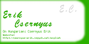 erik csernyus business card